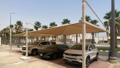 مظلات مواقف السيارات
