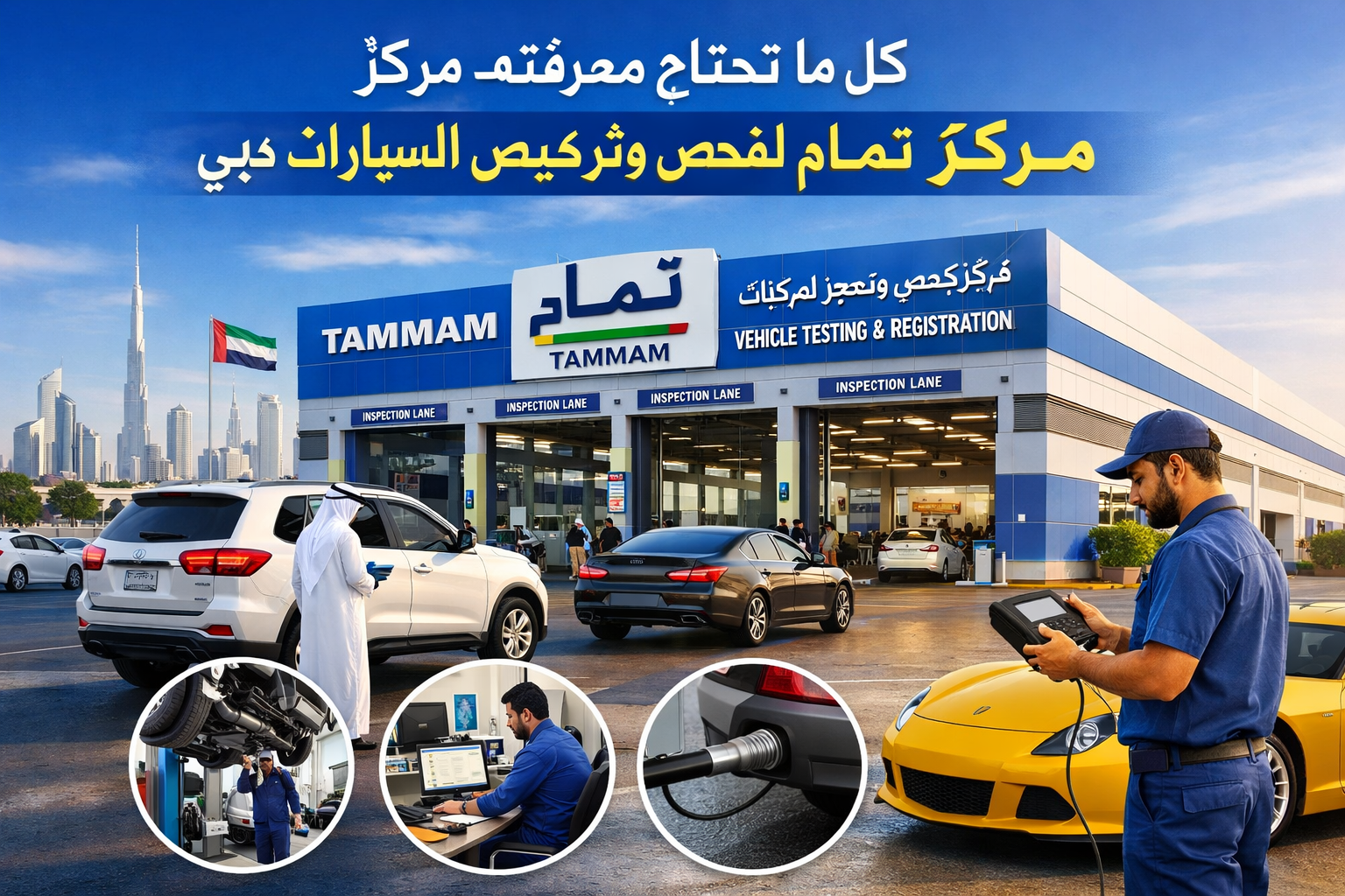 مركز تمام لفحص وترخيص السيارات دبي