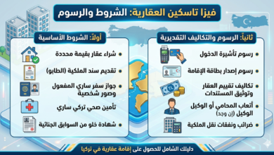 فيزا تاسكين العقارية: الشروط والرسوم