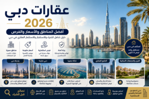 عقارات دبي 2026 | أفضل المناطق والأسعار والفرص
