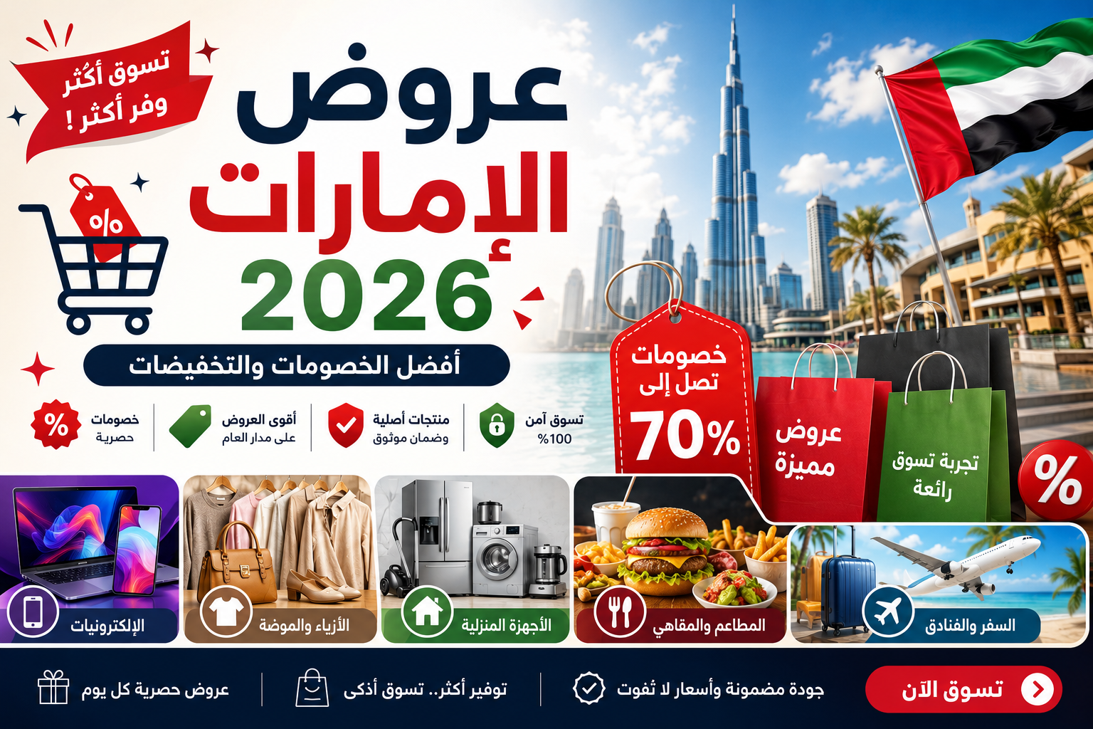 عروض الإمارات 2026 | أفضل الخصومات والتخفيضات